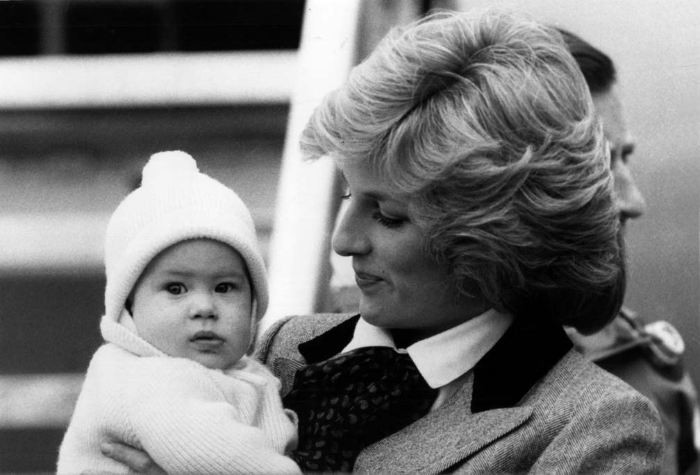 Diana with Prince Harry in 1985