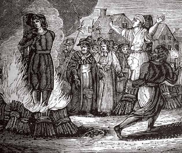 THIS illustration from a mid-19th century book shows a so-called witch being burnt at the stake.  (Photo: Robert Benner on Flikr)