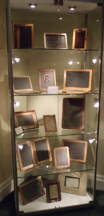 display of direct writing slates